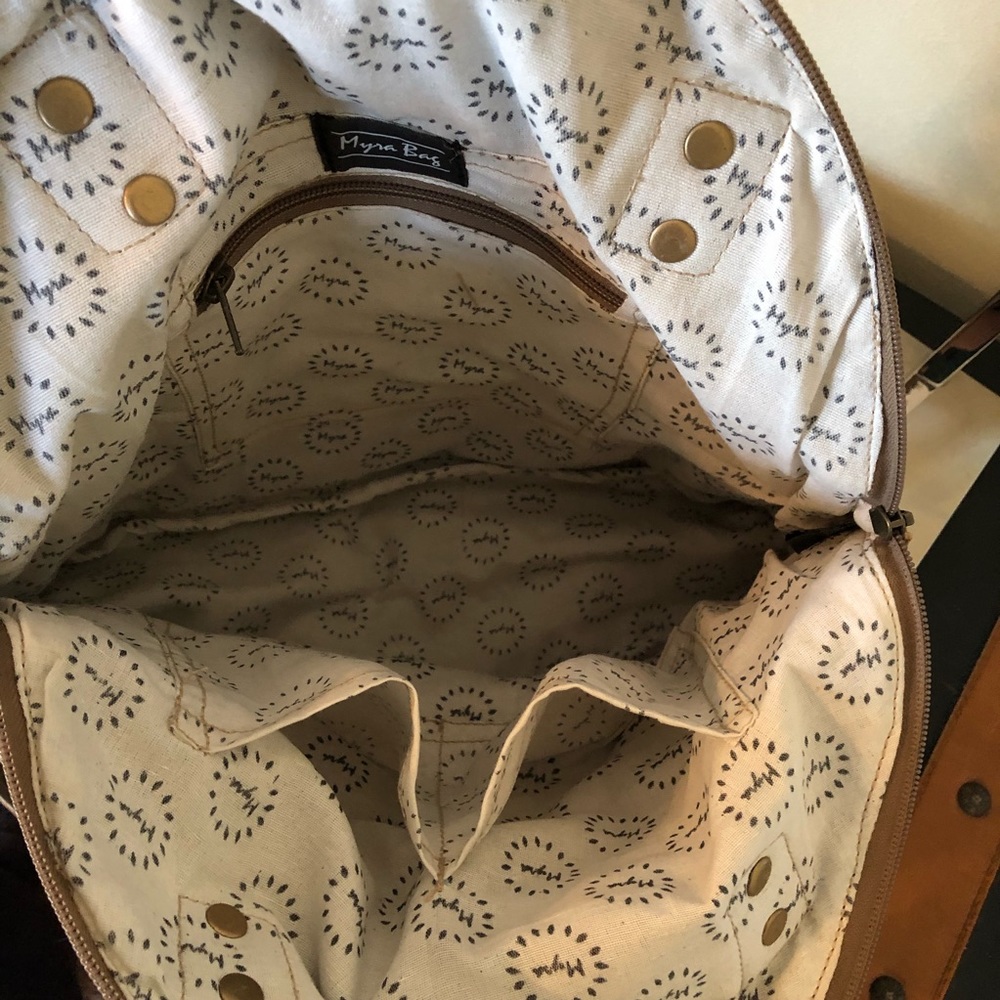 Myra upcycled Canvas Gerster Shoulder Bag Purse - Picture 4 of 8
